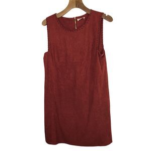 Sugar + Lips Womens Sleeveless Boho Style Shift Dress Rust Size Large NWT